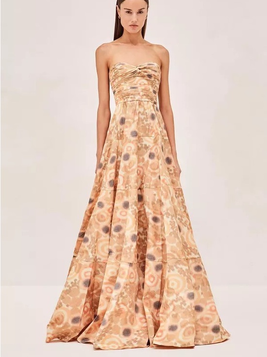 Alexis Dresses & Skirts - ALEXIS Imilia Printed Cotton-Blend Gown, L